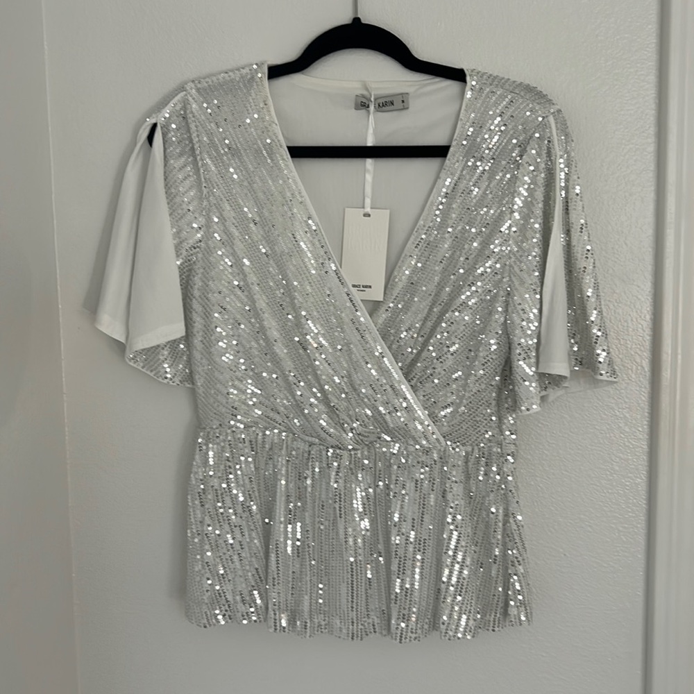 ✨NWT Grace Karin sequin top. Super cute!